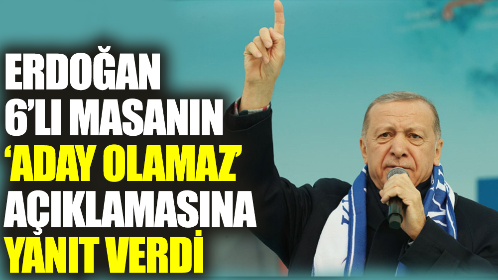 Erdoğan, 6’lı masanın ‘Aday olamaz’ açıklamasına yanıt verdi