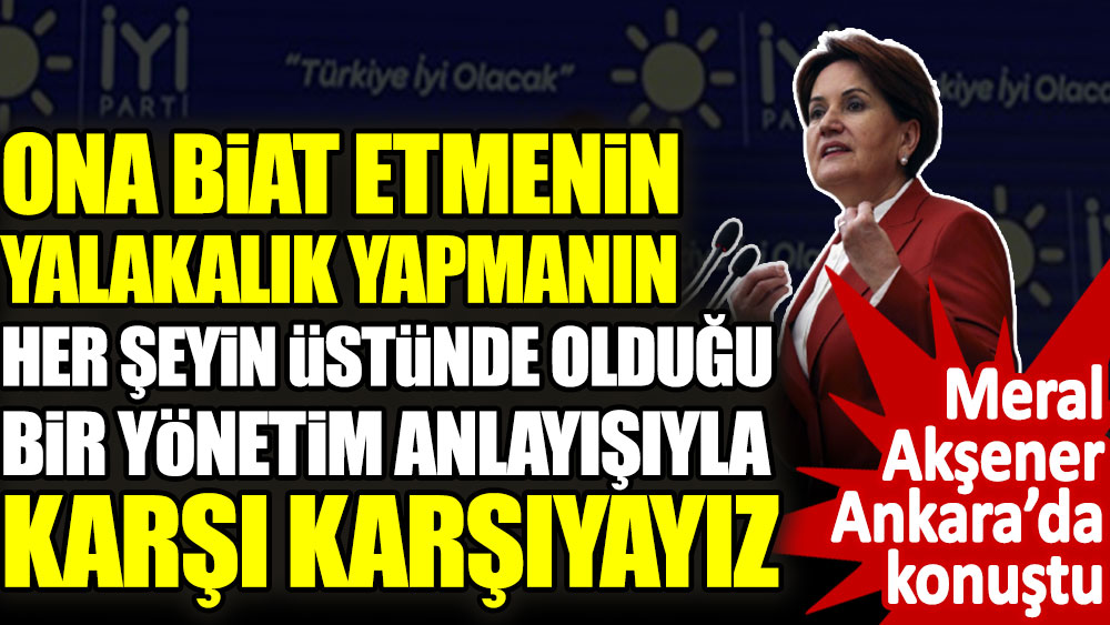 Meral Akşener: Erdoğan adına çok utanıyorum