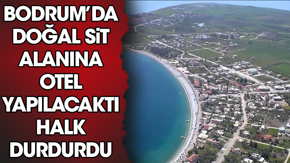 Bodrum'da doğal sit alanına otel yapılacaktı halk durdurdu