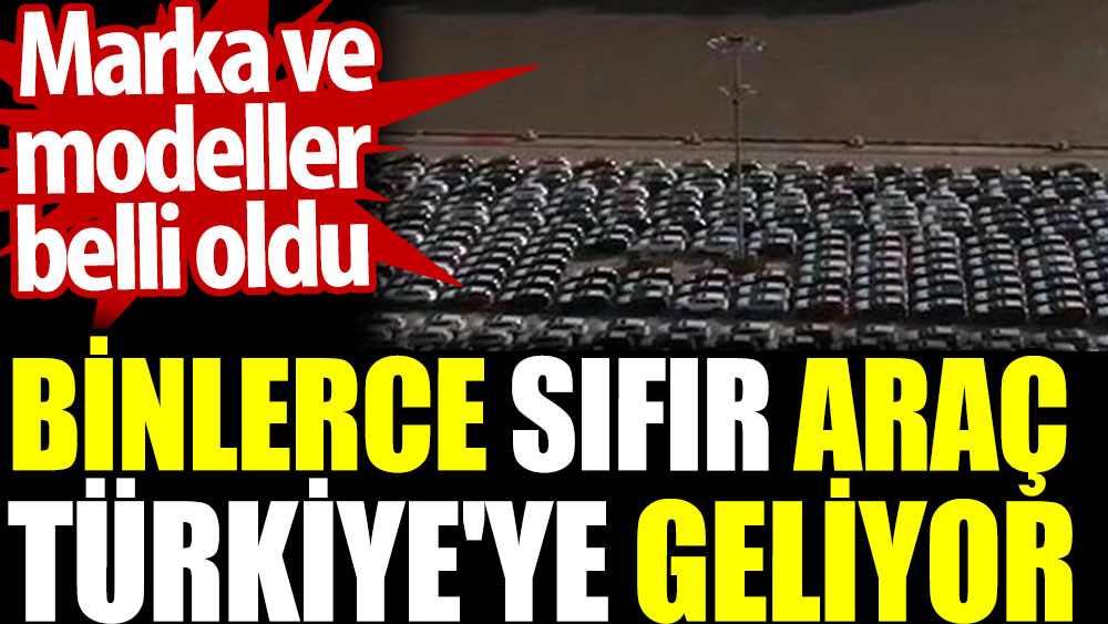 Binlerce sıfır araç Türkiye'ye geliyor. Marka ve modeller belli oldu