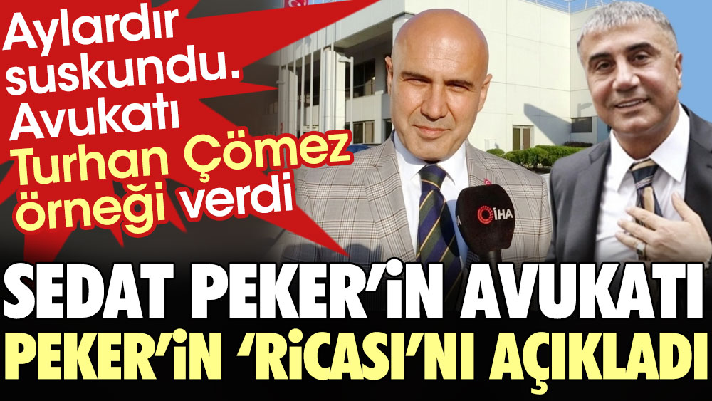 Sedat Peker'in avukatı Peker'in ricasını açıkladı. Aylardır suskundu avukatı Turhan Çömez örneği verdi