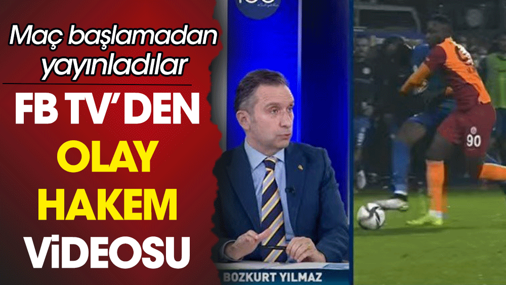 FB TV'den olay Galatasaray videosu. Adana maçı başlamadan yayınladılar