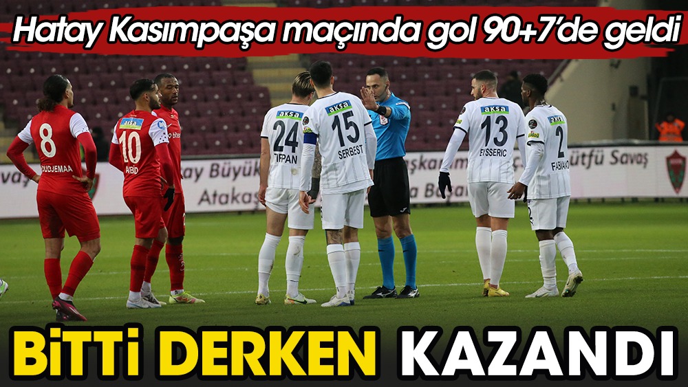 Hatayspor-Kasımpaşa maçında mucize gol