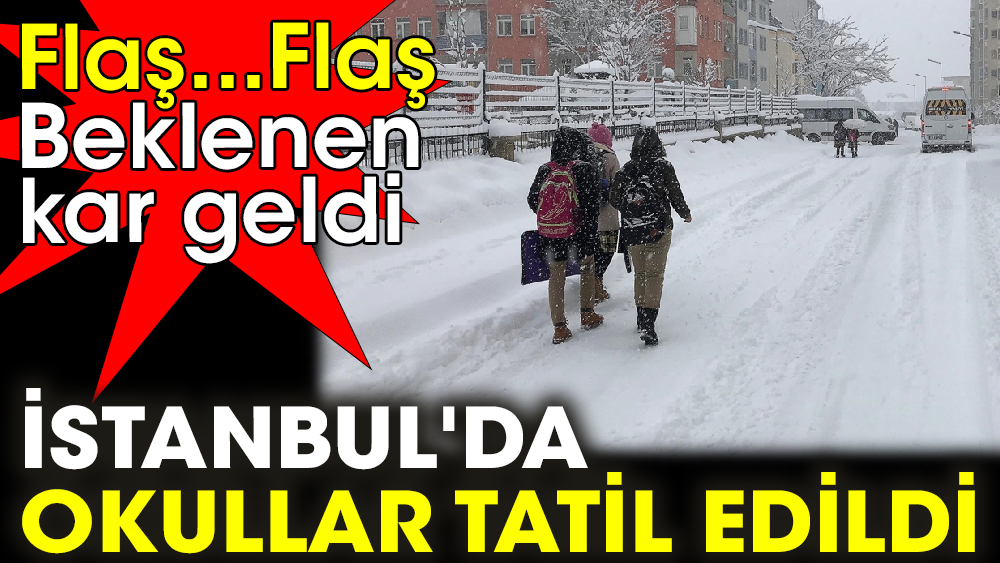 Flaş Flaş... İstanbul'da okullar tatil edildi