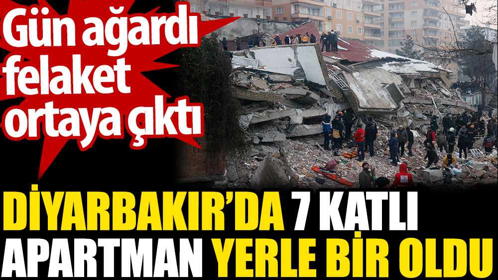 Son dakika... Diyarbakır’da 7 katlı apartman yerle bir oldu