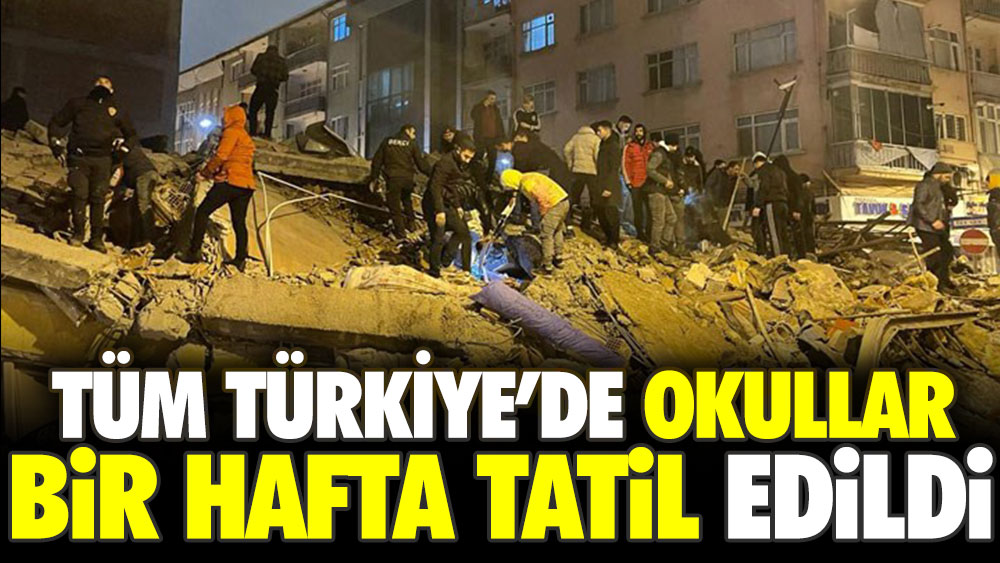 Flaş... Flaş... Tüm Türkiye'de okullar 1 hafta tatil edildi. Milli Eğitim Bakanı Özer açıkladı