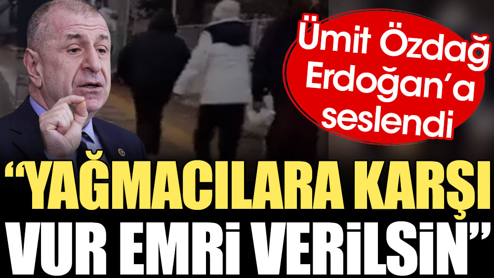 Ümit Özdağ Erdoğan'a seslendi: Yağmacılara karşı vur emri verilsin