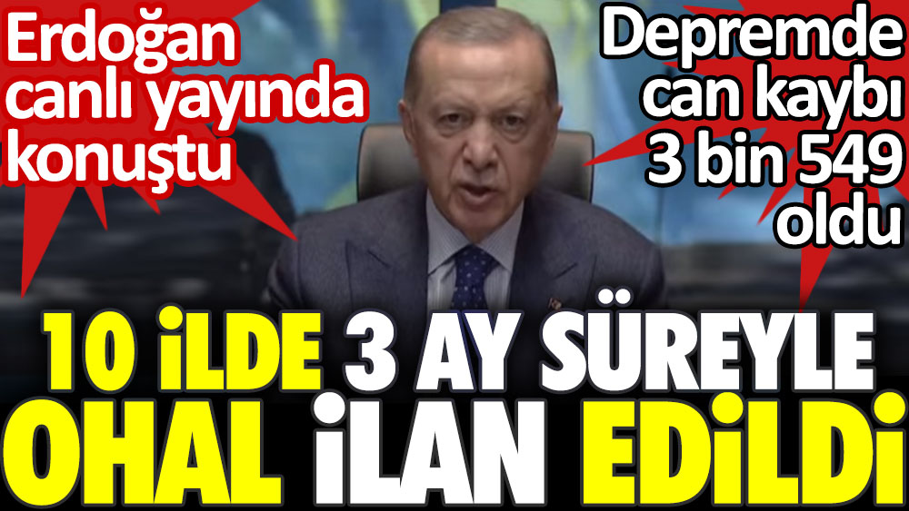 Erdoğan açıkladı: 3 ay süreyle 10 ilde OHAL ilan edildi
