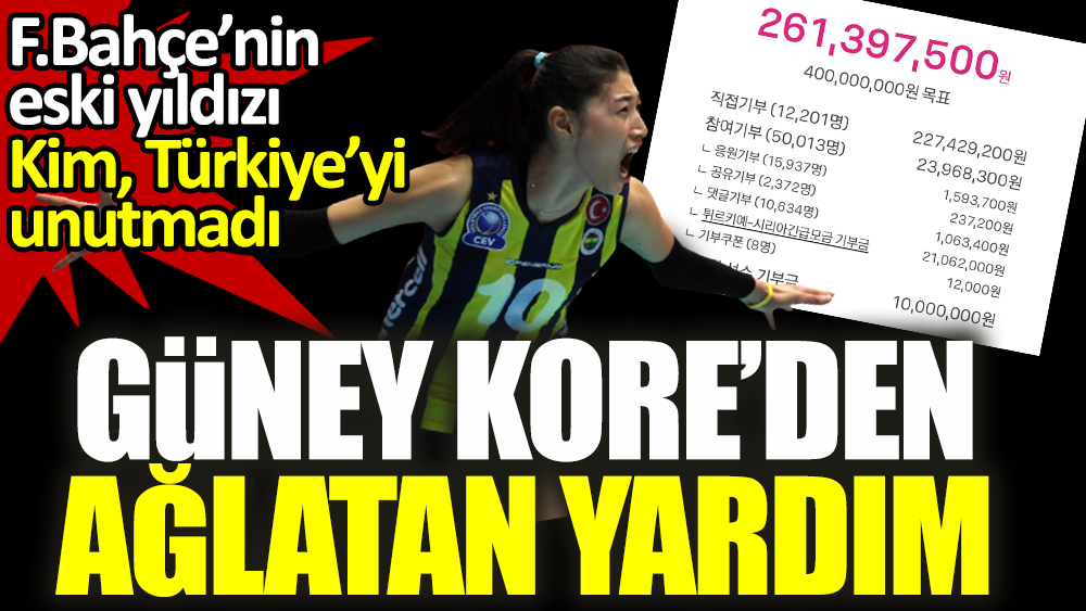 Fenerbahçeli Kim Türkiye'yi unutmadı: Güney Kore halkından 4 milyon TL topladı