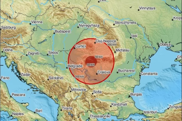 Romanya'nın güneybatısında 5,7 büyüklüğünde deprem meydana geldi