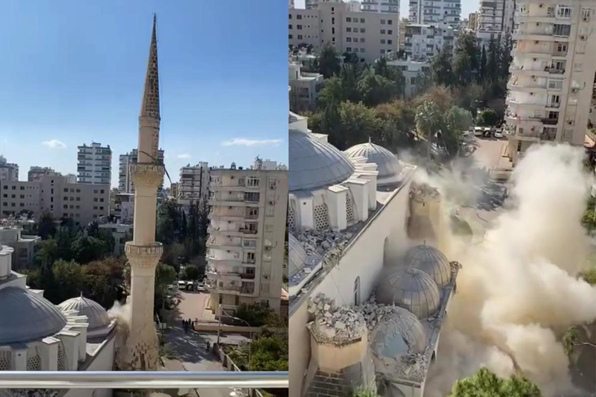 Depremde zarar gören minareler tek tek yıkılıyor