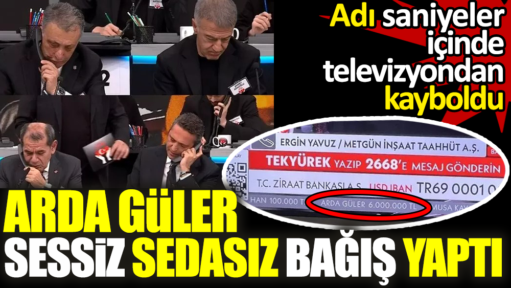 Arda Güler sessiz sedasız 6 milyon bağışladı. Altyazıda ismi saniyeler içinde kayboldu