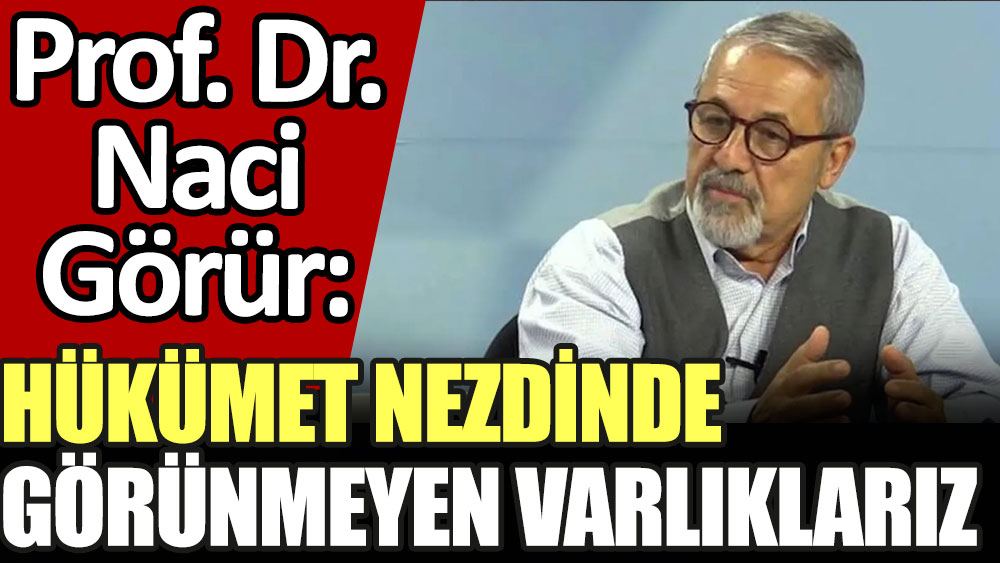Prof. Dr. Naci Görür: Hükümet nezdinde görünmeyen varlıklarız