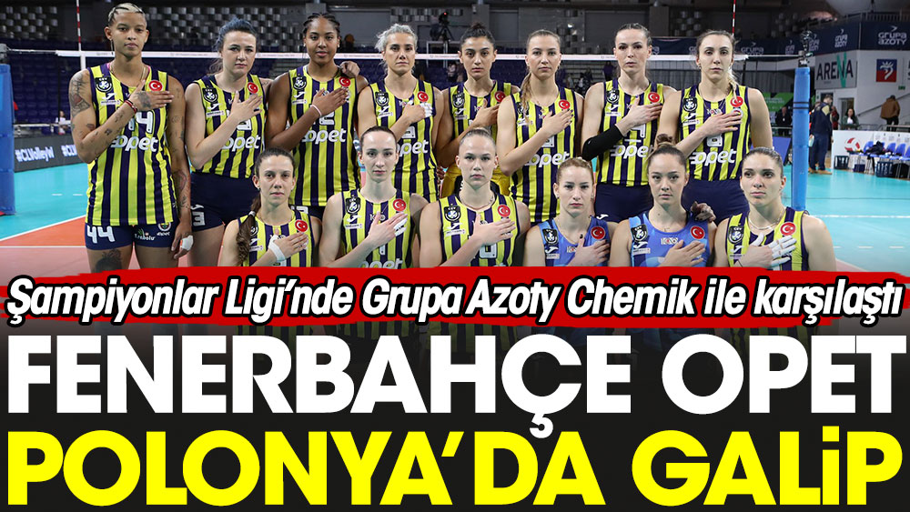 Fenerbahçe Şampiyonlar Ligi'nde Grupa Azoty Chemik'i yendi