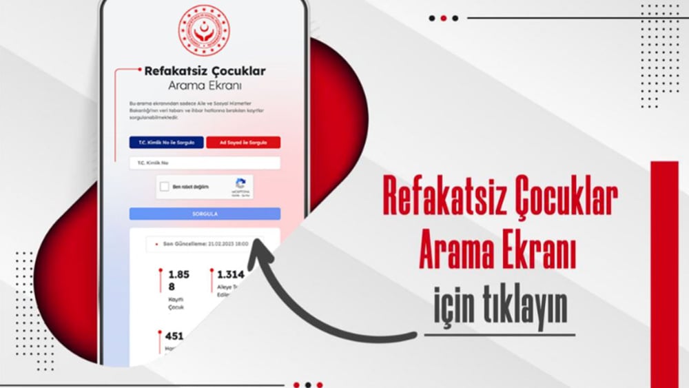 Refakatçisiz çocuklar için sorgu ekranı açıldı