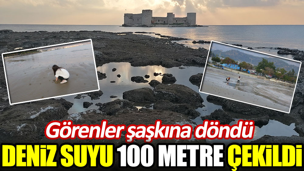 Kızkalesi’nde deniz suyu 100 metre çekildi! Gören şaşkına döndü