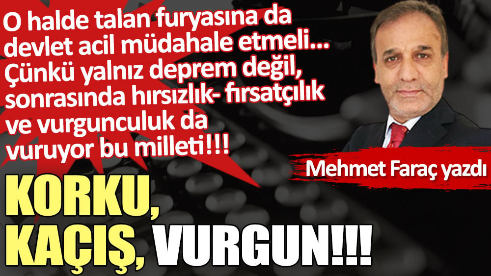 Korku, kaçış, vurgun!!!