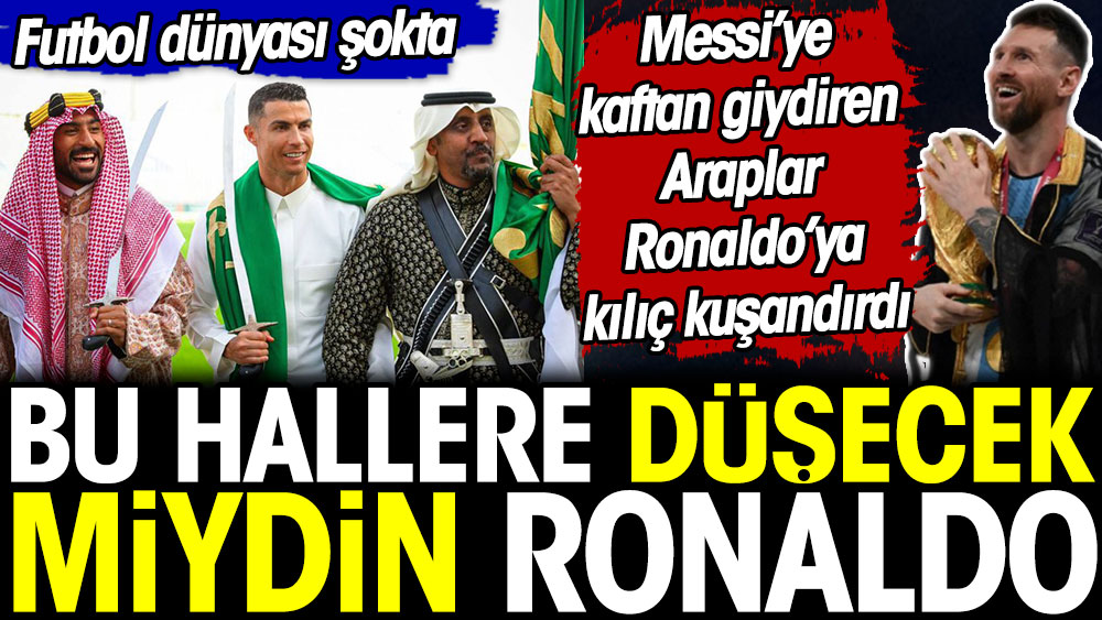 Arabistan kuruluş gününde kılıç sallayan Ronaldo'ya tepki yağdı. Talisca da oradaydı