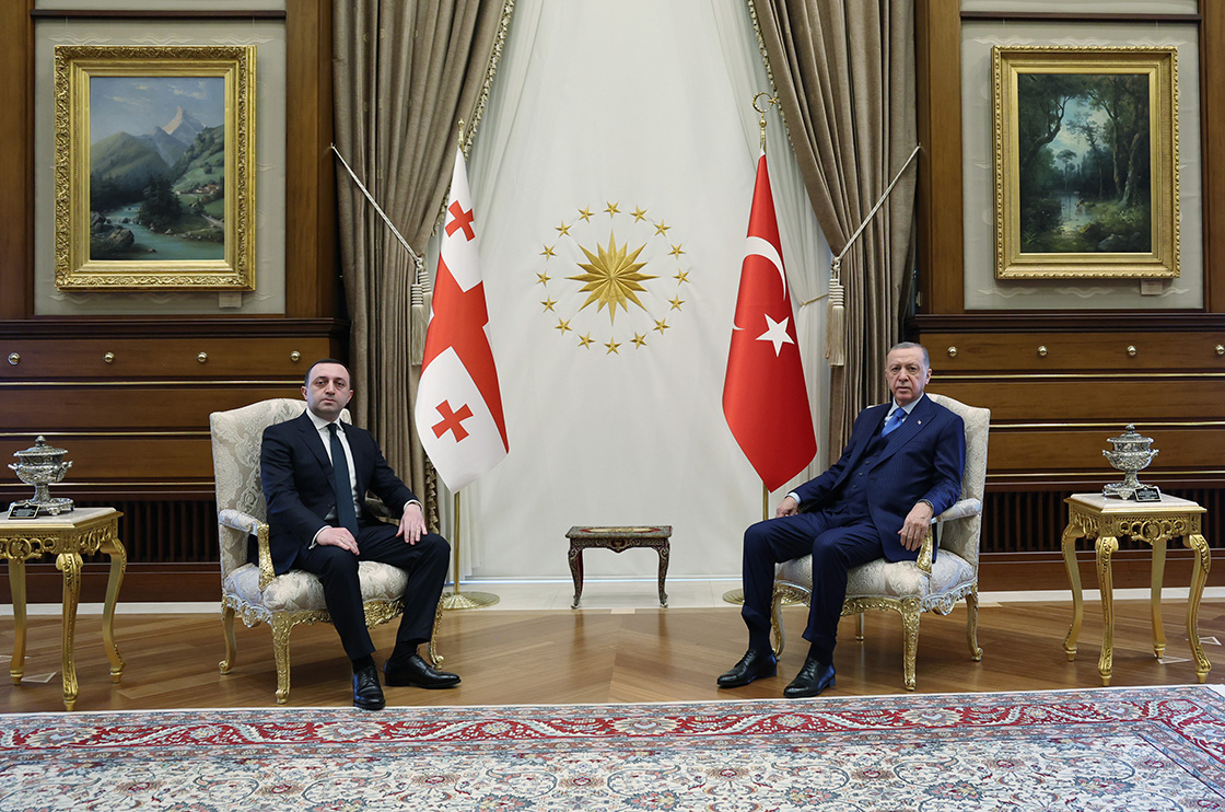 Erdoğan Garibaşvili ile görüştü