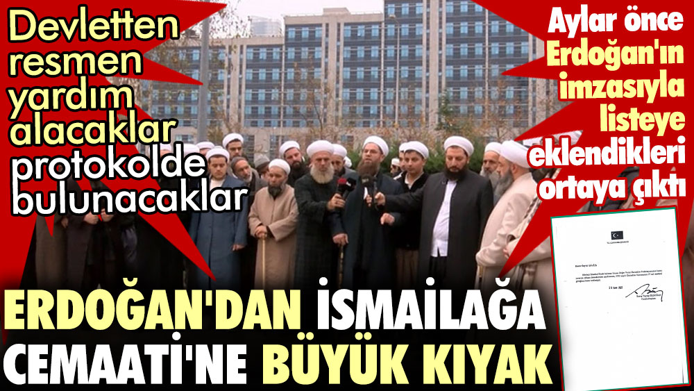 Erdoğan'dan İsmailağa Cemaati'ne büyük kıyak. Devletten resmen yardım alacaklar protokolde bulunacaklar