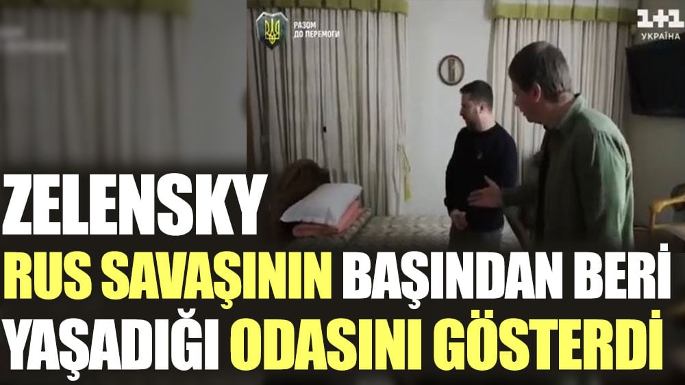 Zelensky Rus savaşının başından beri bir yıldır yaşadığı odasını gösterdi