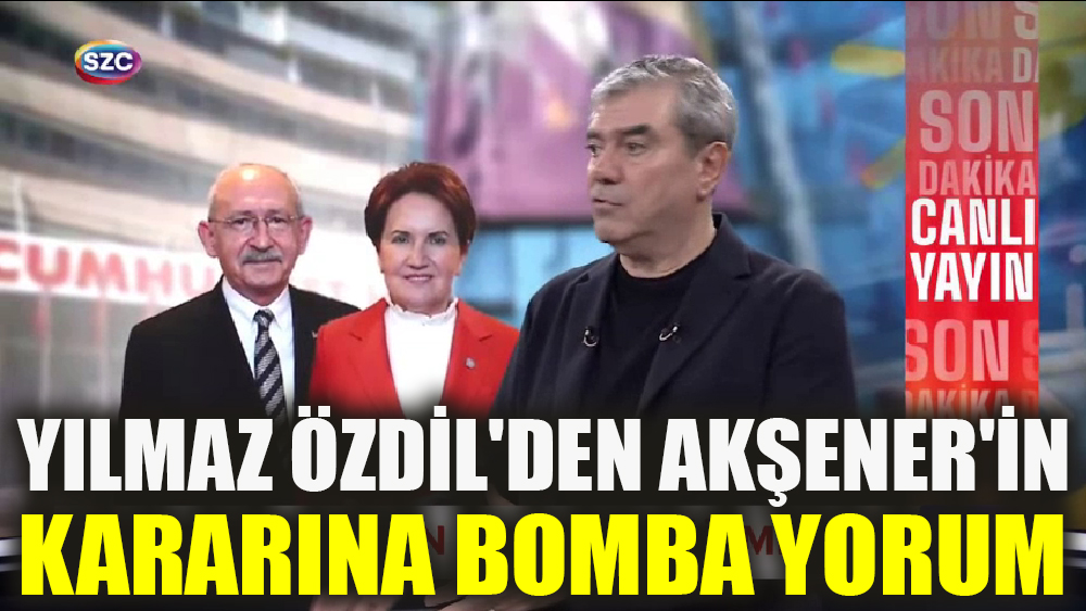 Yılmaz Özdil'den Akşener'in kararına bomba yorum. 'Davutoğlu ve Babacan’la AKP’yi indireceğinize inanıyor musunuz.'