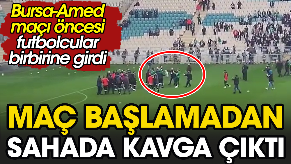 Sahaya mermi atılan Bursaspor Amedspor maçı öncesi saha savaş alanına döndü