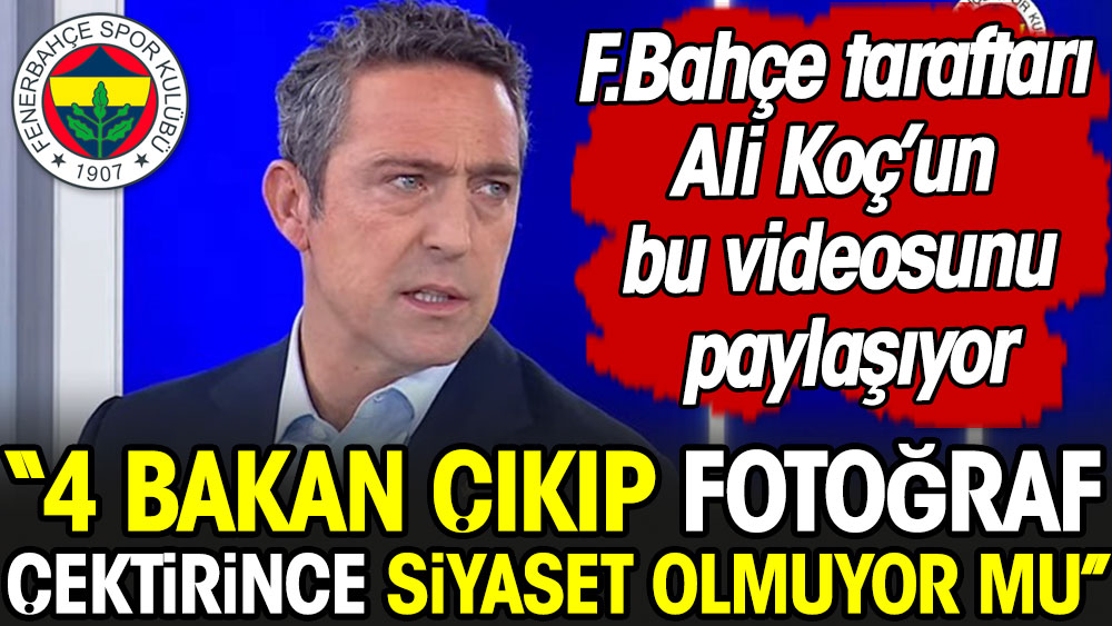 Ali Koç 4 Bakanın Trabzonspor'un şampiyonluğunda selfie çekerek ne yaptığını sordu