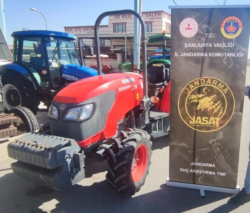 Isparta'da çalınan traktör Şanlıurfa'da bulundu