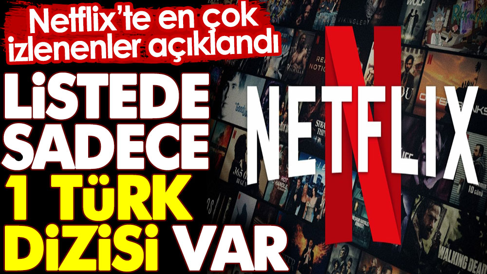 Netflix'te en çok izlenenler açıklandı. Listede sadece 1 Türk dizisi var