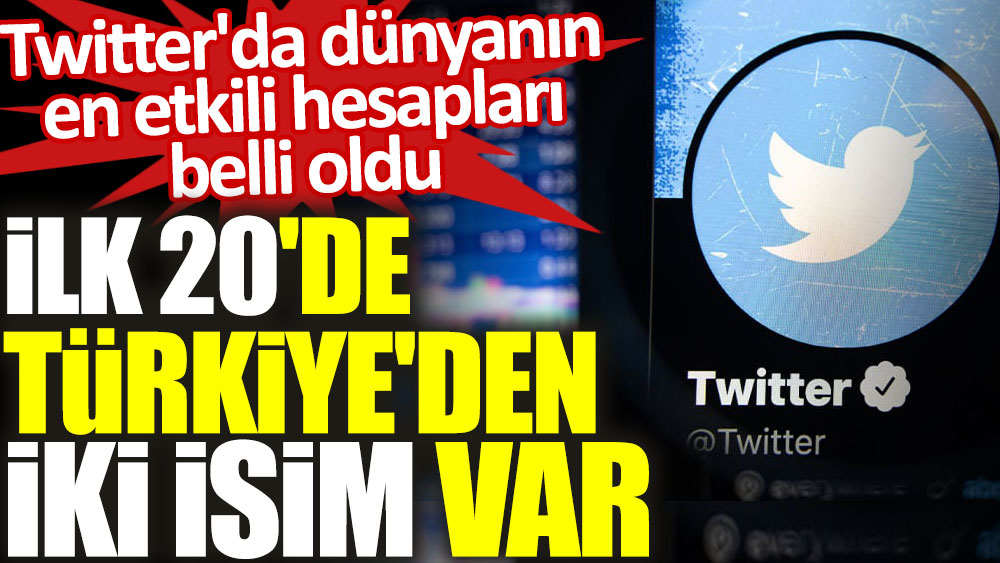 Twitter'da dünyanın en etkili hesapları belli oldu! İlk 20'de iki Türk isim var
