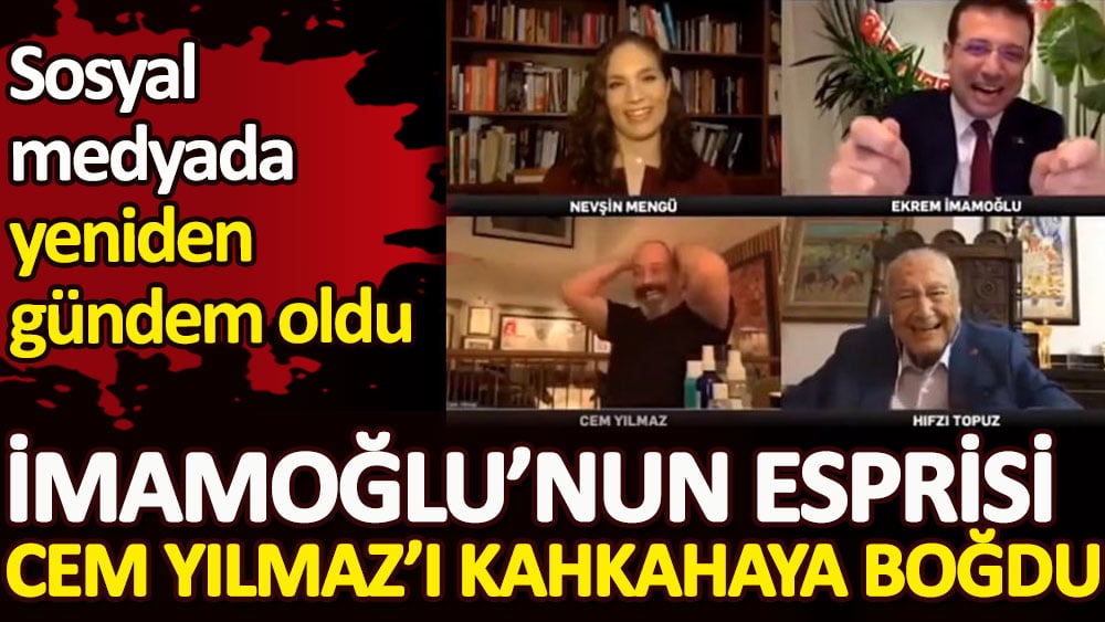 İmamoğlu’nun esprisi Cem Yılmaz’ı kahkahaya boğdu. Görüntüler sosyal medyada yeniden gündem oldu