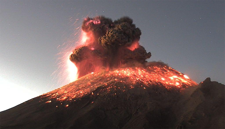 Popocatepetl Yanardağı’nda 6 yeni patlama