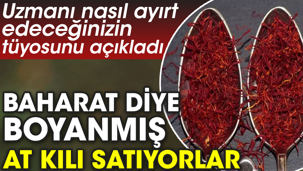 Uzmanı nasıl ayırt edeceğinizin tüyosunu açıkladı. Baharat diye boyanmış at kılı satıyorlar