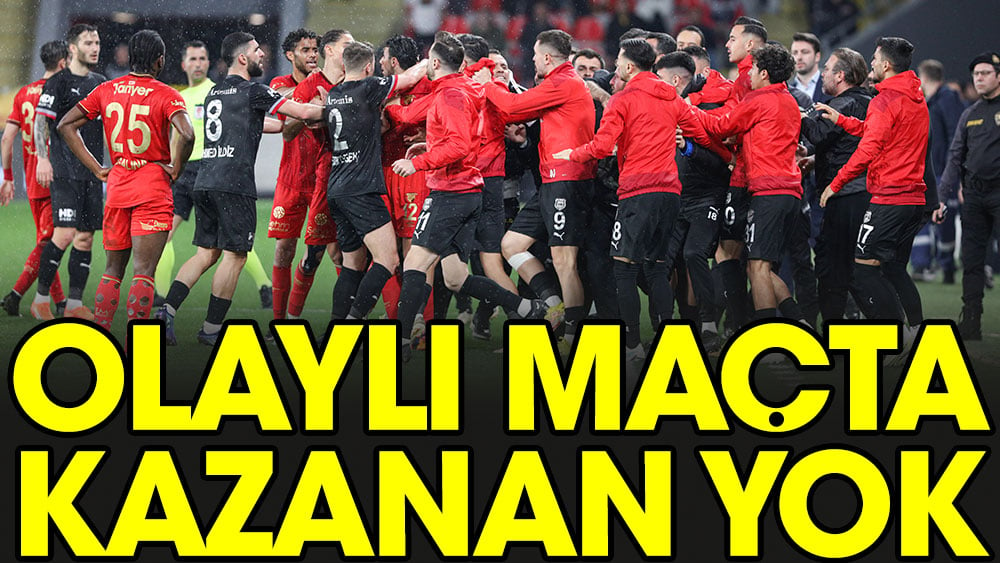 Olaylı maçta kazanan çıkmadı