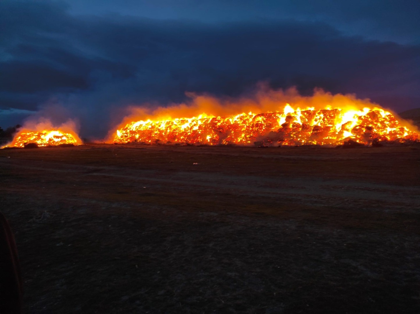 Konya'da tarla yangını: 2 bin fiğ ve 800 ton yonca balyası kül oldu