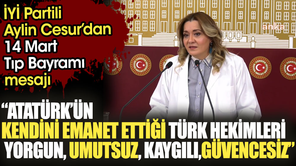 İYİ Partili Aylin Cesur'dan  14 Mart Tıp Bayramı mesajı