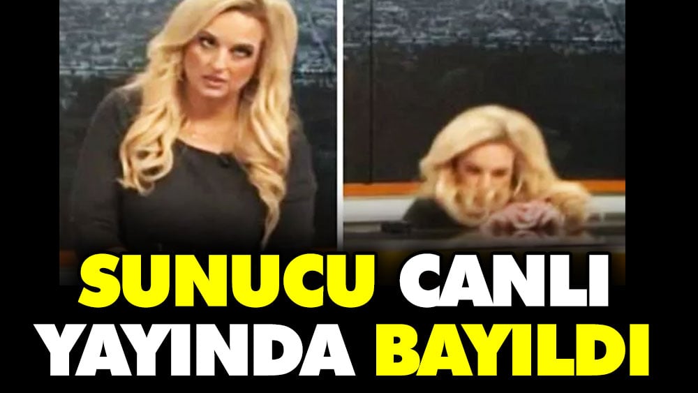 Sunucu canlı yayında bayıldı