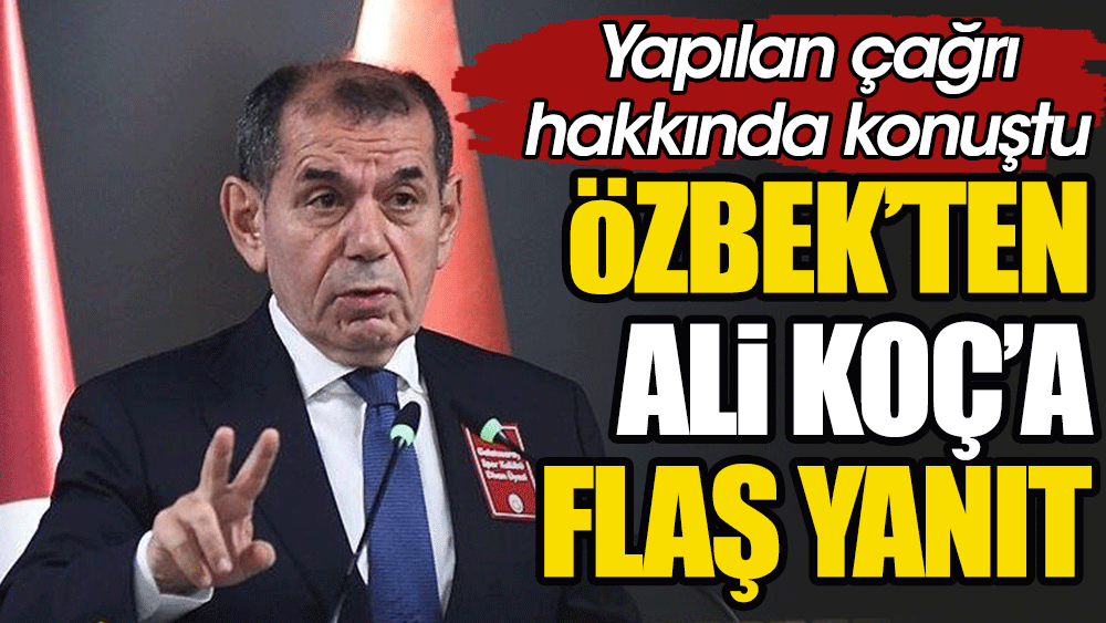 Dursun Özbek'ten Ali Koç'a flaş yanıt: Bizim düşmek istemediğimiz seviye budur