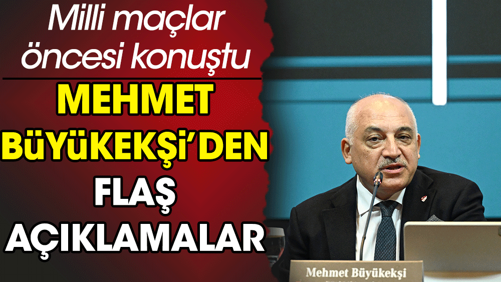 TFF Başkanı Mehmet Büyükekşi'den flaş açıklamalar