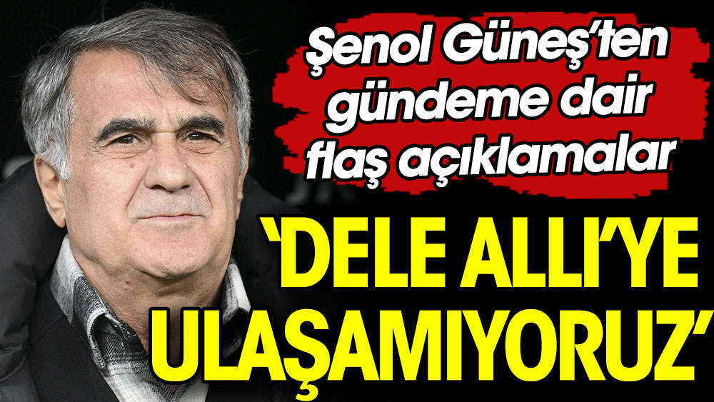 Şenol Güneş: Dele Alli'ye ulaşamıyoruz