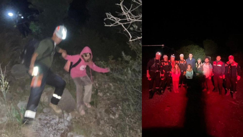 Dağlık arazide kaybolan 2'si çocuk 4 İngiliz vatandaşı kurtarıldı