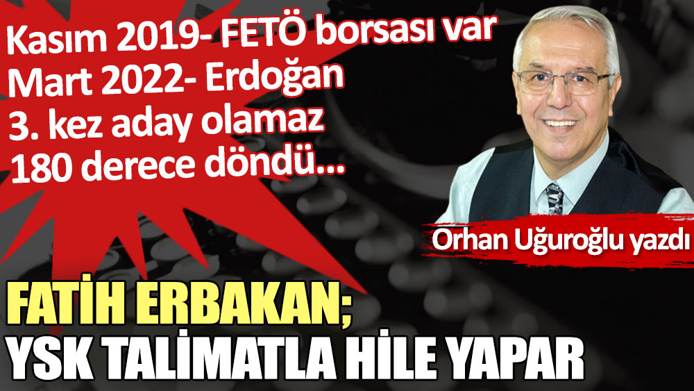 Fatih Erbakan; YSK talimatla hile yapar