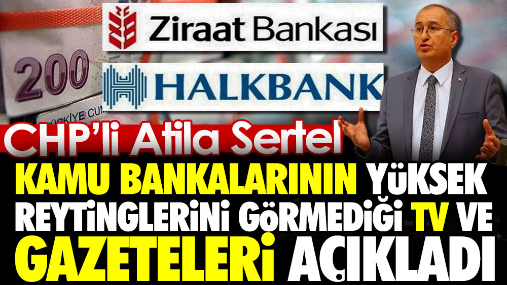 CHP'li Atila Sertel Ziraat ve Halk Bankalarının yüksek reytinglerini görmediği TV ve gazeteleri açıkladı