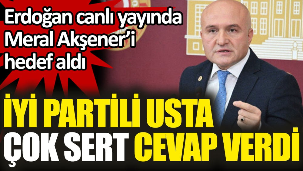 Erdoğan canlı yayında Akşener'i hedef aldı. İYİ Partili Usta çok sert cevap verdi