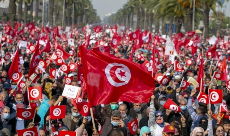 Tunus'ta 'siyasi tutuklulara' destek amacıyla gösteri düzenlendi