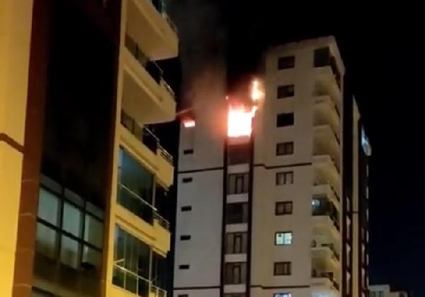 Diyarbakır’da iftar vakti çıkan 13 katlı binadaki yangın korkuttu