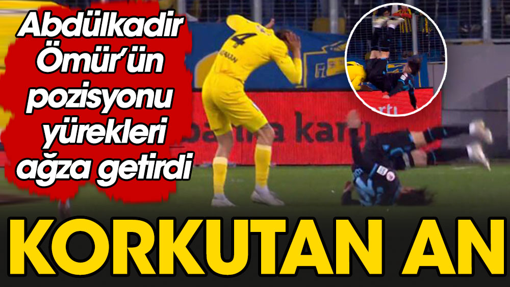 Ankaragücü-Trabzonspor maçında korku dolu anlar. Abdülkadir Ömür yerden kalkamadı