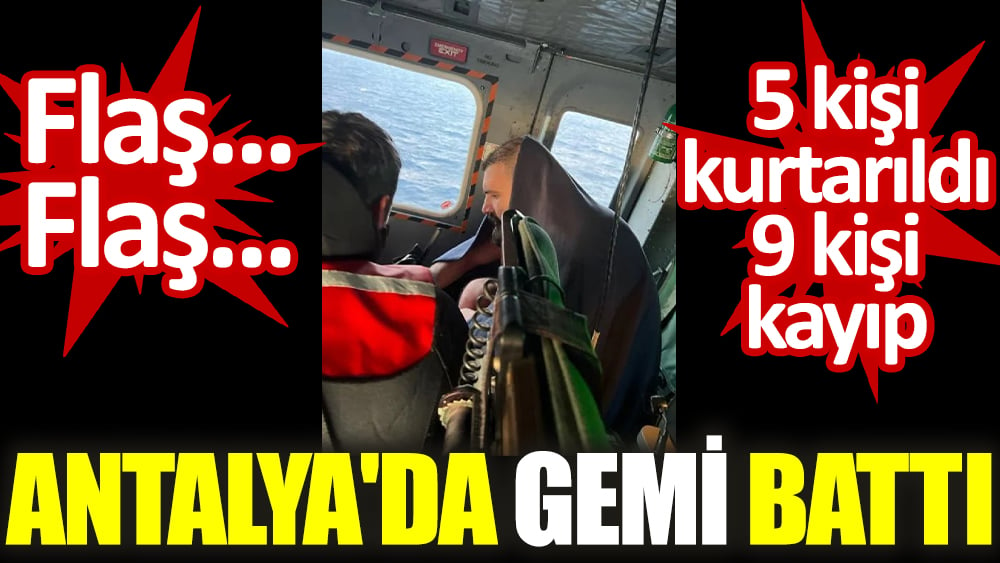 Antalya'da gemi battı