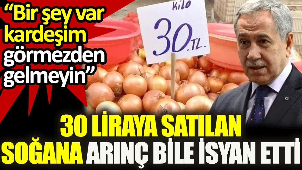 30 liraya satılan soğana Arınç bile isyan etti: Bir şey var kardeşim, görmezden gelmeyin